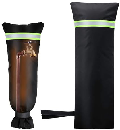 badaren Wasserhahnschutz, Wasserhahn Abdeckung Winter, Wasserhahn Frostschutz Außen, für Garten, Außenwasserhahn, Winter, S/M/L/XL (1, L)