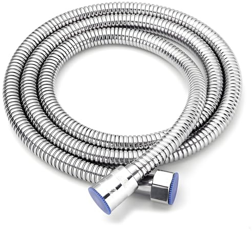 Duschschlauch 2m Edelstahl mit Verdrehschutz – Hochdruck-Brauseschlauch mit Knickschutz für Bad & WC, G1/2-Anschluss – Von HSYTEK