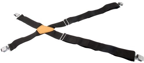 Draper 39243 New Adjustable Work Brace with Heavy Duty Trouser Clip, Black, Medium