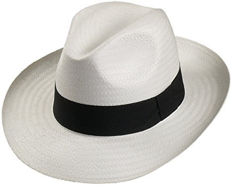 Harrys-Collection Leichter Hut in 3 Farben große Bogartform!, Kopfgröße:57, Farben:weiss
