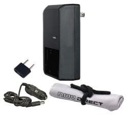 Off Camera Rapid Charger For Sony NP-FM Series Battery (Alternative For Sony BC-VM10) + Nwv Direct Microfiber Cleaning Cloth.