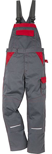 FRISTADS Kansas Icon Latzhose 54, grau/rot