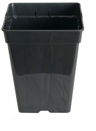 Pot de jardinage carré Noir 15 x 15 x 20 cm (3 l)