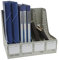 Liying Neu Stehsammler Zeitschriftensammler Stehorder DIN A4×4 Verschiedene Farben Kunststoff Grau