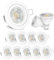 linovum 10x LED Einbaustrahler Set weiß matt rund neutralweiß 3W 230V Einbauleuchte mit GU10 Fassung Anschluss ohne Trafo