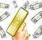 Original Cash Gun | Money Gun | Gold Superpistole | Geldpistole | Make It Rain | Party Gun | Mit 100 Scheinen Falschgeld | Zubehör | Spiel | Party | OriginalCup®