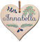 Personalised Handmade Christmas Hanging Wooden Heart Plaque Decoration Gift for someone special hang on the Xmas tree gift tag festive bauble