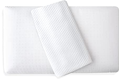 Siebenschläfer orthopädisches Nackenstützkissen mit weißem Bezug - Kopfkissen aus Viskoschaum mit 12cm Höhe (70 x 35 cm)