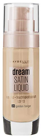 Maybelline New York Dream Satin Liquid Make Up 24 Golden Beige, 30 milliliters