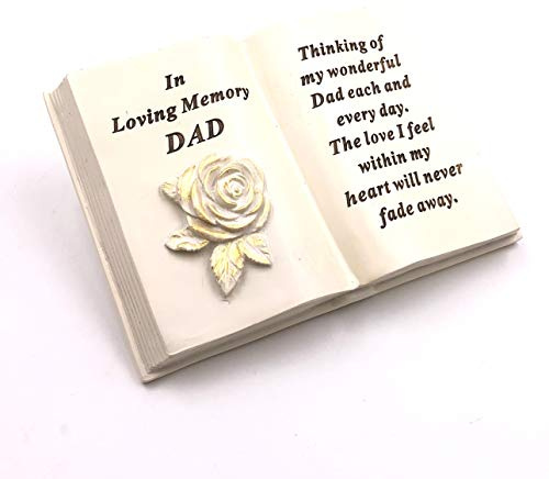 Dad Graveside Memorial Cream and Gold Book