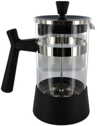 Fackelmann 42237 Cafetière à piston 600 ml Italienische Kaffeemaschine 0,6 Liter Espressokocher Kaffeebereiter Kaffeeberei, Kunststoff Edelstahl, durchsichtig