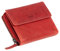 MIKA 42171 - Damengeldbörse aus Echt Leder, Portemonnaie im Hochformat, Geldbeutel mit 9 Kartenfächer, 5 Einsteckfächer, Scheinfach und 2 Münzfächer, Brieftasche in rot, ca. 13 x 10 x 2,5 cm