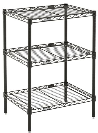 METRO Professional's Choice by PCM182433BL Regal mit 3 Regalböden, verstellbar, 45,7 x 61 x 83,8 cm, Schwarz