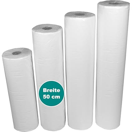 9 Ärzterollen/Ärztekrepp | 50 cm breit | weich und saugfähig | 2-lagig | Zellstoff | 50 Meter Länge | 139 Abrisse | Lieferumfang: 9 Rollen im Karton