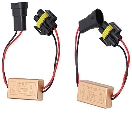 H8/H9/H11 LED-Blitz-Controller, 2Pcs Led Birne Stroboskop-Controller 9-30V Auto/LKW/Motorrad Universal LED Blitz Steuermodul, für Bremslicht Nebelscheinwerfer Rücksignal Licht