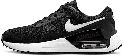 Nike Jungen Nike Air Max Systm Sneaker, Black White Wolf Grey, 36.5 EU