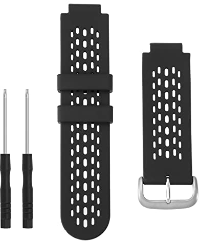 ECSiNG Silikonarmband Schnellverschluss Ersatzarmband Kompatibel mit Garmin Approach S2 / S4 Aktivitätstrackern, Schwarz