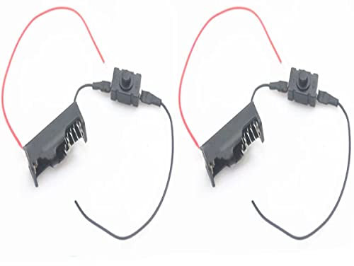 AIMPGSTL 2Pcs 12V23A Battery Holder with Extend Switch Single Slot Battery Case Box for Project Electronic Circuit