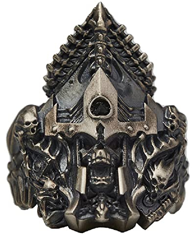 Starforged Age of Sigmar Supreme Sigill der Untoten 925 Silber Ring Nagash Warhammer 40000, Metall, Kein Edelstein