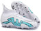 Zapatillas de Fútbol Unisex High Top Soccer Boys Professional Spike Training Boots Outdoor Sneakers White Moon T 45 EU