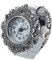 Rfeeuubft Tibet-Armbanduhr, Ring, Silber, 22 mm, elastisch