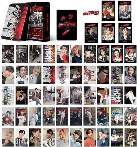 GUNBAK Ateez Fotokarten 2022 BEYOND ZERO KPOP Merchandise 55 Stück Grußkarten für Fans