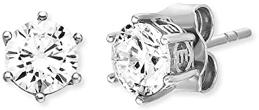 Engelsrufer Keep it so simple Damen Ohrstecker Shiny aus Sterling Silber mit Zirkonia - nickelfrei
