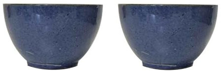 Lot de 2 bolées bleues en grès 200ml - Poterie Turgis - Made in Calvados
