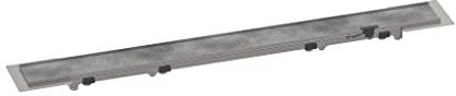 hansgrohe RainDrain Rock Linearer Duschrinne für 69,5 cm grobe Duschablauf mit höhenverstellbarem Rahmen aus Naturstein, rechteckiger Duschablauf aus Edelstahl