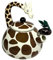 Trenton Gifts Giraffe Design Whistling Tea Kettle - Enamel on Steel Teakettle for Stove Top - Cute Kitchen Accessories - 2.1 Quart
