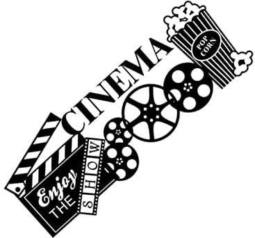 OSALADI Wandtattoo Kino Kino- Wandaufkleber. Heimkino Benutzerdefinierter Aufkleber Filmrolle Wandzeichen Popcorn- - Wandaufkleber Theateraufkleber Kino- Haushalt Poster Pvc