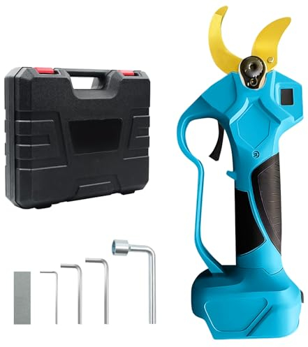 HEBERUCK Akku Astschere, Elektrische Gartenschere Hancaner Baum Astschere Schnurlose Astschere Hand Akku Elektro Astschere mit Sicherheitsverriegelung, Max Öffnung 65 mm, SK5