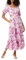 The Drop Maxikleid für Damen, Anaya Gestuft mit eckigem Ausschnitt und Cut-Out-Detail, Wilder violetter Blumendruck, M