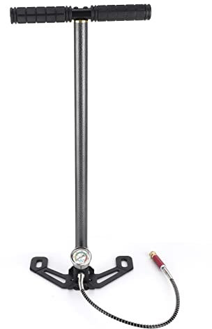 Pompe à Air Manuelle, Haute Pression 6000 Psi en Acier au Tungstène, Pompe à Main Pliable à 3 étages pour Pneu de Vélo, Pompe à Air pour Balles de Pistolet à Air PCP, Kayaks