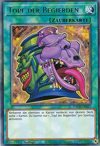 TOCH-DE057 - Topf der Begierden - Rare - Reprint - Deutsch - Toon Chaos - mit LMS Trading Fieldcenter-Karte Yugioh