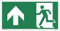 Schild Rettungszeichen 150x300mm - DIN EN ISO 7010 - ASR A1.3 - Fluchtweg 15x30cm für Innen und Aussen - PVC Aufkleber - selbstklebend (1, Rettungsweg geradeaus)