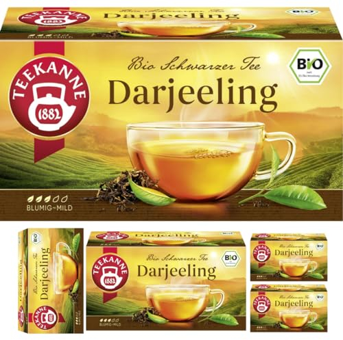 Teekanne Darjeeling Tee 20 x 1,75 gramm x 5 er Pack
