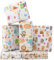 KOBOKO Geschenkpapier Kinder, 6 Stück 50×70cm Geschenkpapier Geburtstag, Waldtiere Geschenkpapier Deko für Mädchen Jungen Frauen Männer - Kinder Geschenkpapier aus Nachhaltigem Papier