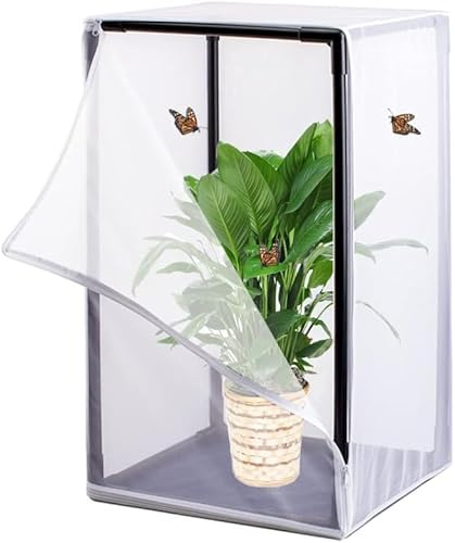 Tragbarer Insektenkäfig aus Netzgewebe für die Zucht im Freien, großes PVC-Rohr für stabilen Halt, 42 x 76 x 122 cm