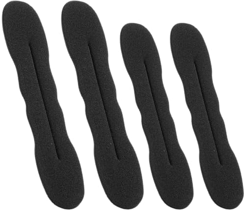 4 Stück Hair Bun Maker Upgraded Haarhalter Schwamm Clips Haar Styling Donut Brötchen Haar Twist Lockenwickler Donut Tools Magischer Haarknoten2 Große und 2 Kleine