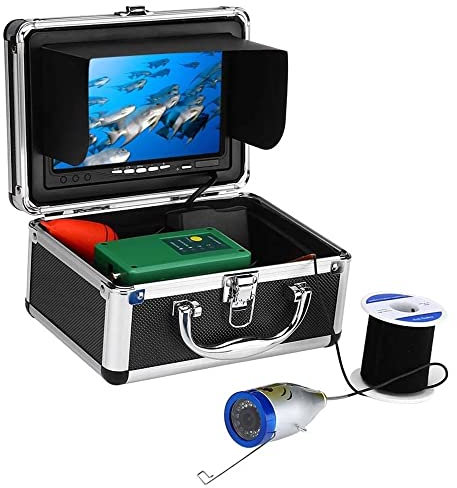 YXFAZPP 9 Inch Underwater Fishing Camera, Fish Finder 1000TVL Fishing Camera, 30Pcs IR And White LED Lights, For Ice Lake Sea Boat Kayak Fishing (15M Cable)