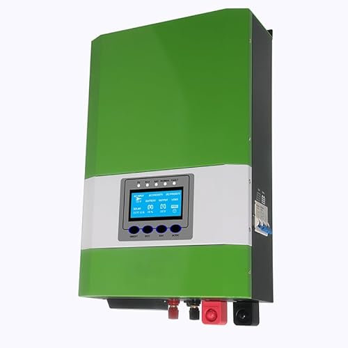 5000W Solar Hybrid Wechselrichter Eingebauter 60A Solarladeregler,PV Max 500V Eingang,DC48V zu AC230V Off Grid Stromwandler Reiner Sinus Welle Inverter für Home Energy Storage