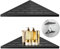 EchoCraft Corner Shower Shelf 10 Matte Black, 304 Stainless Steel Recessed Slot Design for All Bathroom Walls, 2 Pack, Bathroom Black Shower Organizer, Grout-in Shower Corner Shelves