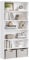 VASAGLE Bücherregal, 6-stöckiges Regal, offenes Aufbewahrungsregal, Standregal, 24 x 80 x 160,7 cm, für Wohnzimmer, Homeoffice, Esszimmer, wolkenweiß LBC412W01