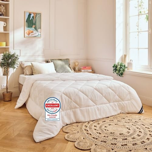 DREAMWAY Piumino Estivo Letto Piazza e Mezza - Piumone Leggero 200x220 cm, Trapunta Sottile 200 x 220 in Microfibra Sintetica - Lavabile a 60°C