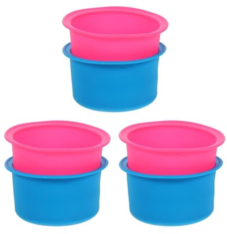 VILLCASE 3 Sets Wachsschmelztopf Wachswärmerschale Silikonwachsschmelzbehälter Hitzebeständig Für Zuhause/Salon 2 Stück * 3