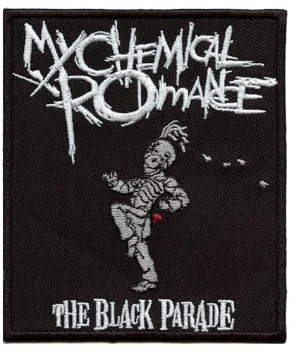 My Chemical Romance The Black Parade Cover Woven Iron On Patch (One Size) (Black/White)