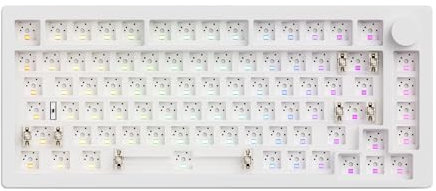 MONSGEEK M1 V5 VIA Mechanisches Tastatur-Kit, Gaming-DIY-Barebones-Kit, Benutzerdefinierte mechanische Tastatur (US -Layout, weiß)