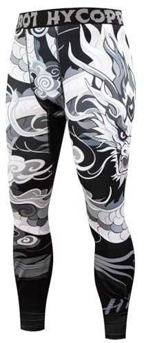 HYCOPROT Pantalones de Compresión para Hombre Mallas Deportivos de Secado Rápido Leggings Pantalones de Entrenamiento Interiores para Baloncesto Running Deporte Yoga