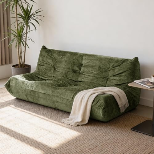 Upvilla Boneless Couch – bequemes Bodensofa mit Ergonomischem Design, Ohne Montage Schaumstoff-Sofa & Lesesofa, Sitzsack Sofa für Wohnzimmer, Schlafzimmer, Apartment,Gaming & Büro